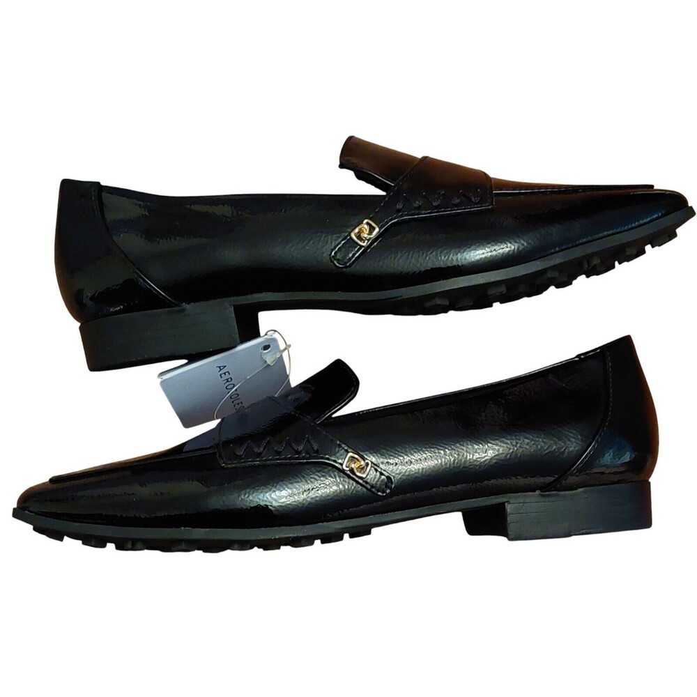 Aerosoles Patent Leather Loafers Slip On Shoes Praia women 7 new - Picture 2 of 7